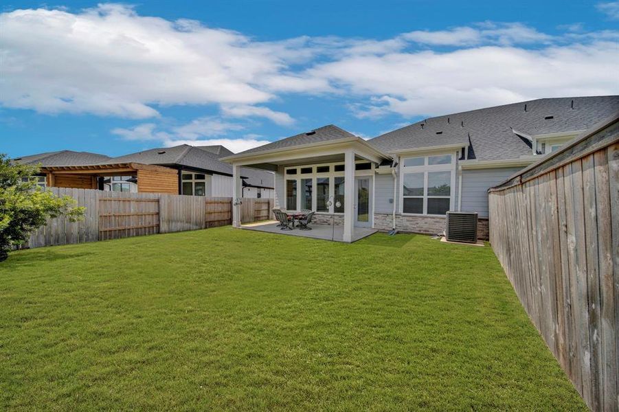 Great sized fenced backyard