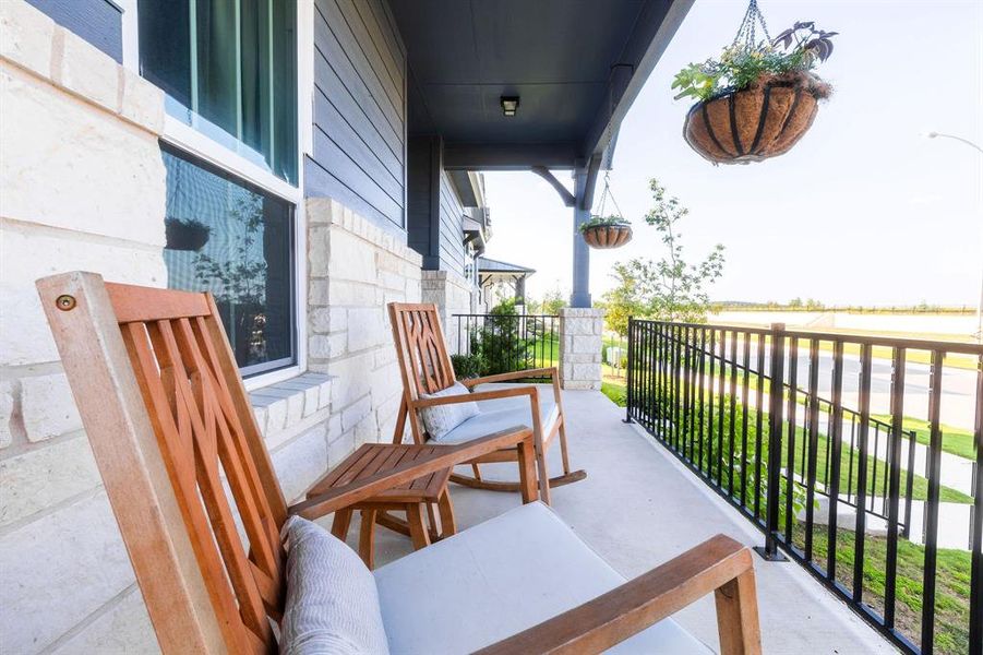 Enjoy your unobstructed east-view from your front porch.