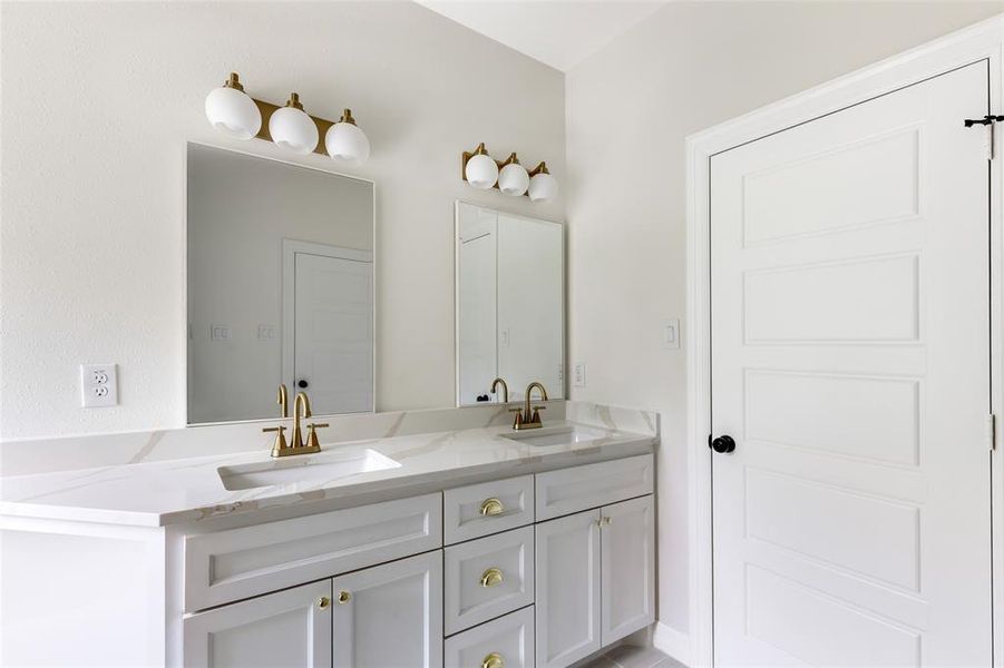 Primary Bathroom with Custom Cabinetry