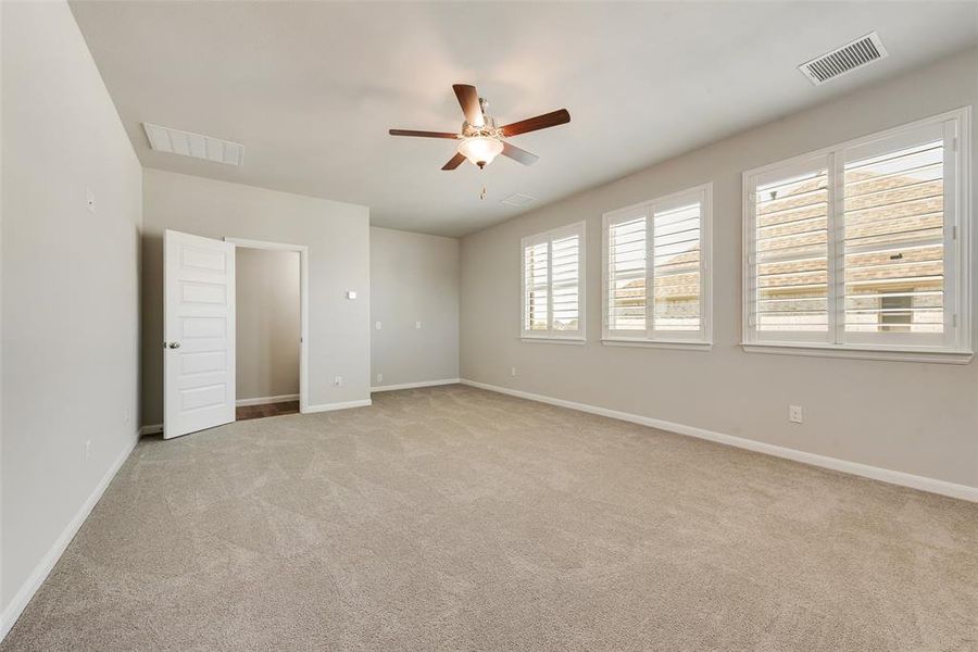 Large game room with attached half bath