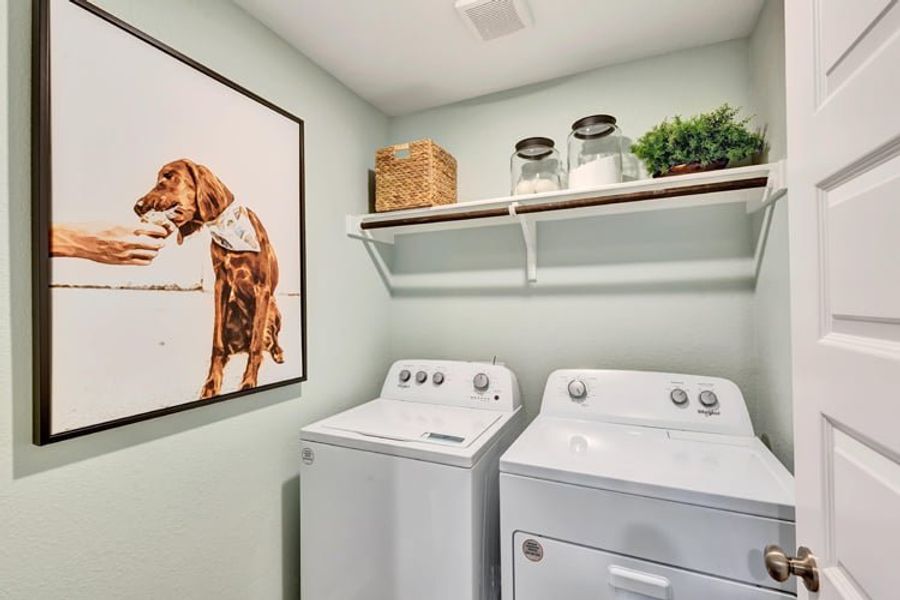 Kourtney model, laundry room