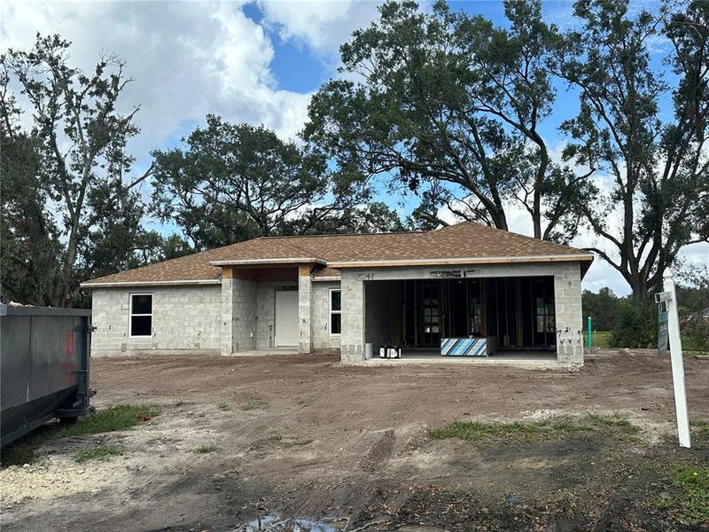 Actual home at current stage of construction