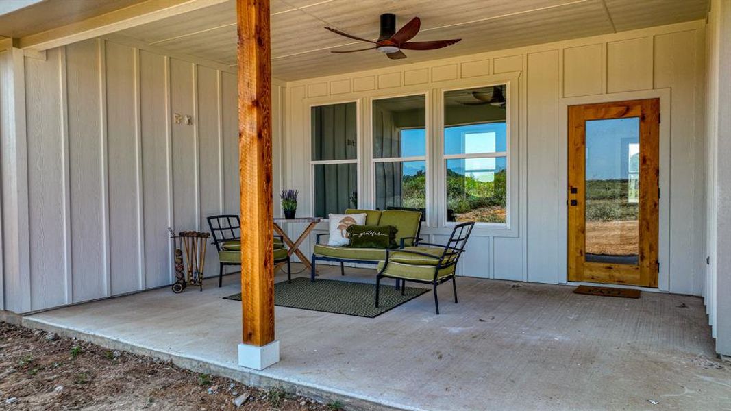 Expansive back porch ready to enjoy the soon to come cool nights!