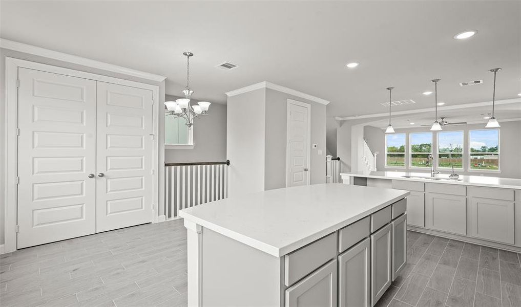 View of kitchen and dining area