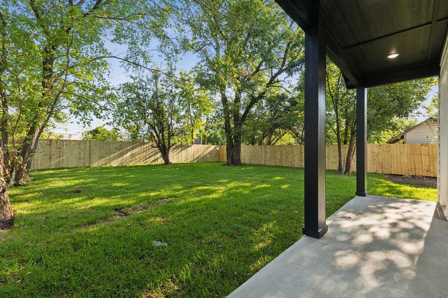 View of yard featuring a patio area