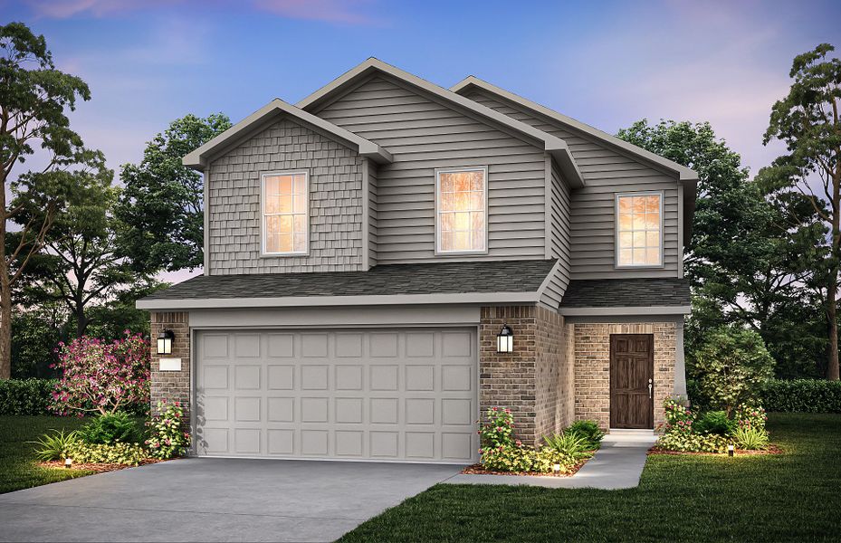 The Camelia, a 2-story new construction home showing Home Exterior E