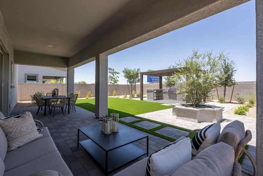 Covered Patio | Wrightson | Wildera – Peak Series | New Homes in San Tan Valley, AZ | Landsea Homes