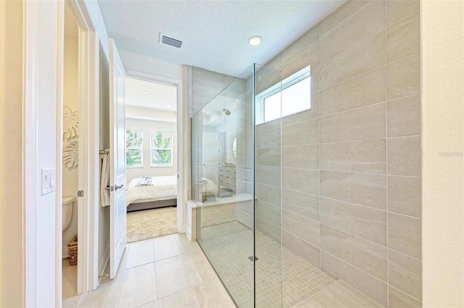 Master bath with oversized walk in shower