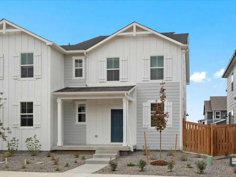 The Vail floorplan exterior image taken at a Meritage Homes community in Northern Colorado.