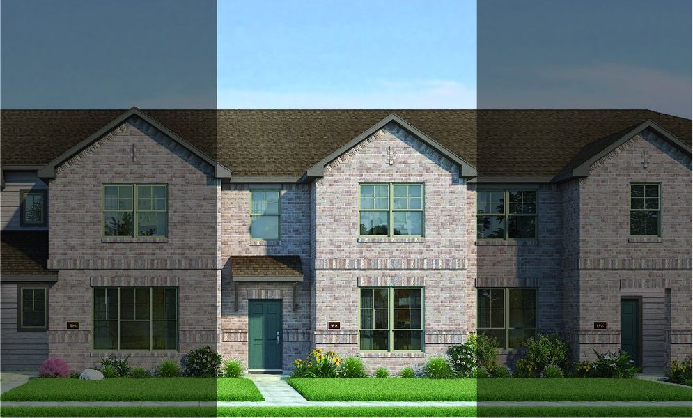 Travis with Elevation 6B Brick Exterior 2023 Townhomes