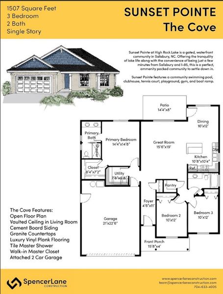 New construction Single-Family house The Springs, 522 Sunset Pointe Drive, Salisbury, NC 28146 - photo