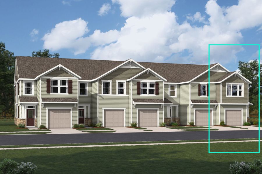 Amira End Craftsman II Elevation rendering