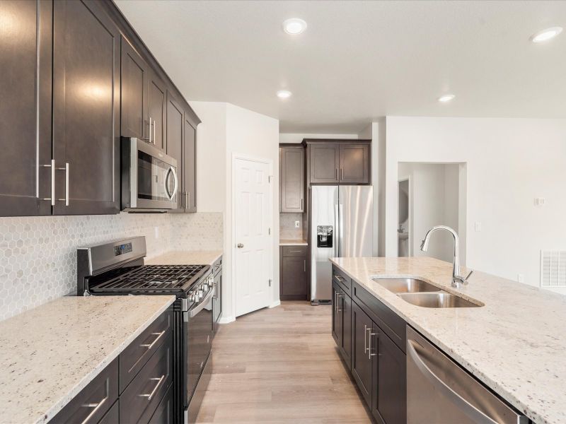 The Telluride floorplan interior image taken at a Meritage Homes community in Aurora, CO.