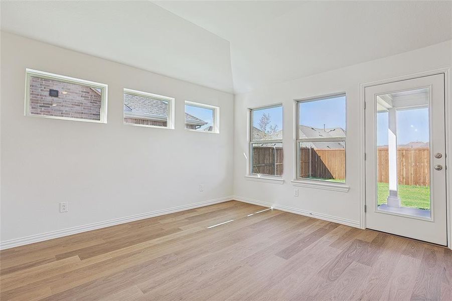 Spare room featuring light hardwood / wood-style floors