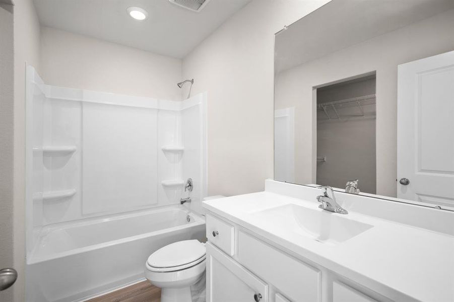 Master Bathroom with ample storage space.