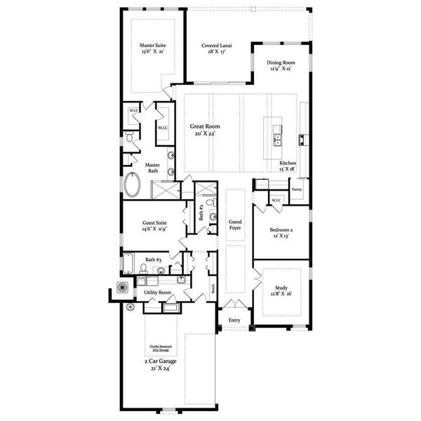 New construction Single-Family house The Carmella Plan, Ocean Crest Drive, Palm Coast, FL 32137 - photo