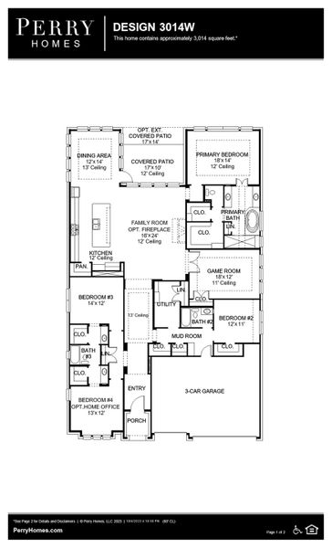 Floor Plan for 3014W