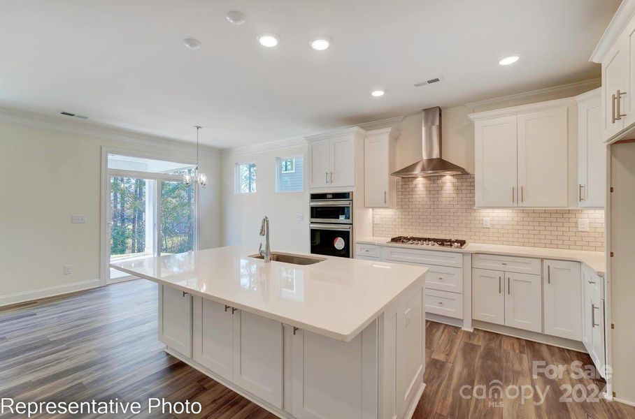 This home will have marbled white quartz countertops