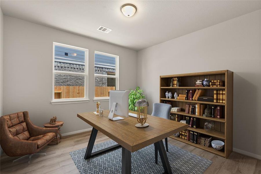 With an abundance of natural light streaming through the windows, the breakfast nook is bathed in a sunny glow, creating the perfect atmosphere to enjoy your morning coffee or a family breakfast.