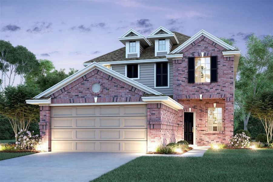 Stunning Wilmington II design by K. Hovnanian Homes with elevation A in beautiful Stonebrooke. (*Artist rendering used for illustration purposes only.)