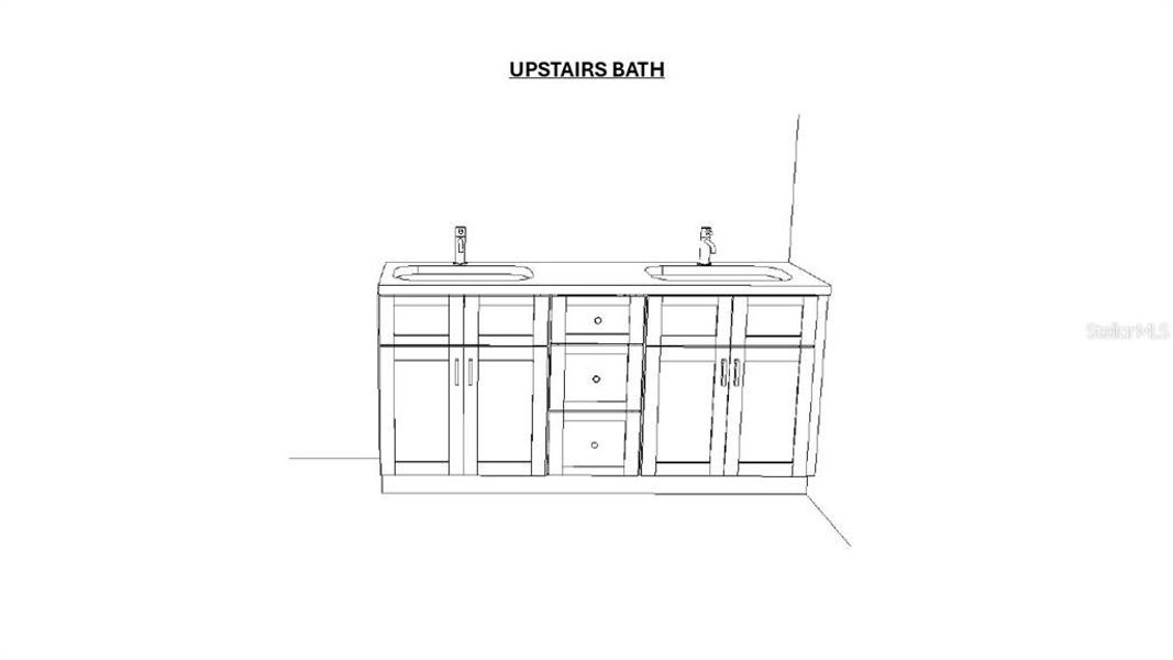 Bath 3 (upstairs bath) cabinet drawing