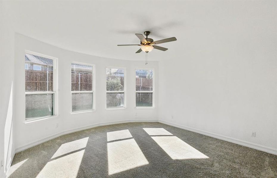 Elegant owner's suite with Bay window*real home pictured