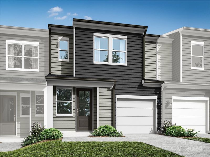 Fifteen 15 Cannon Phase II | The Conrad Exterior Style A Rendering *actual color scheme and orientation may vary on this home