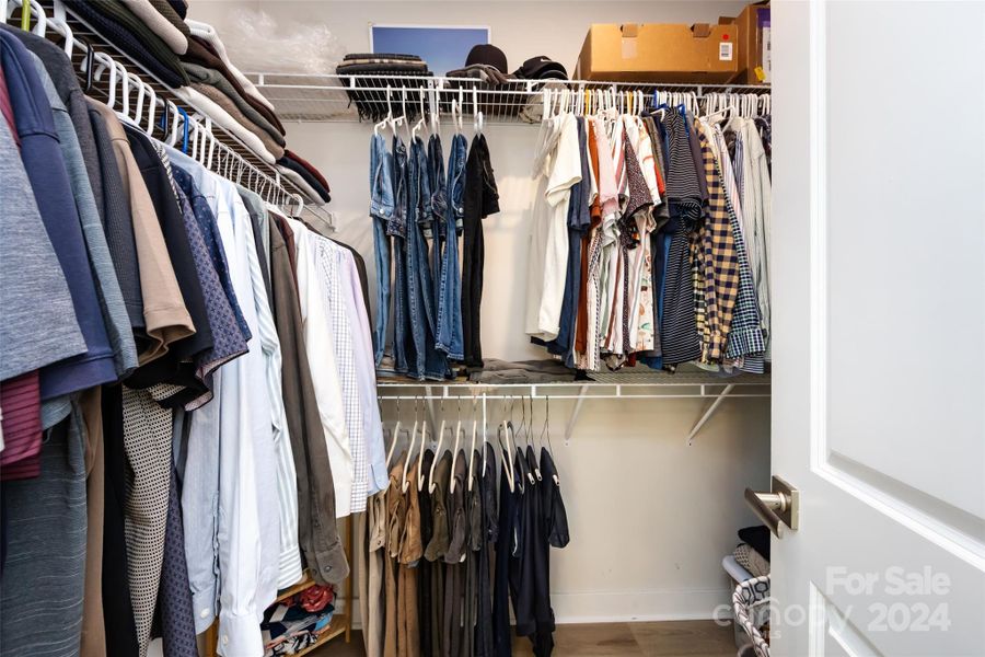 Spacious primary closet