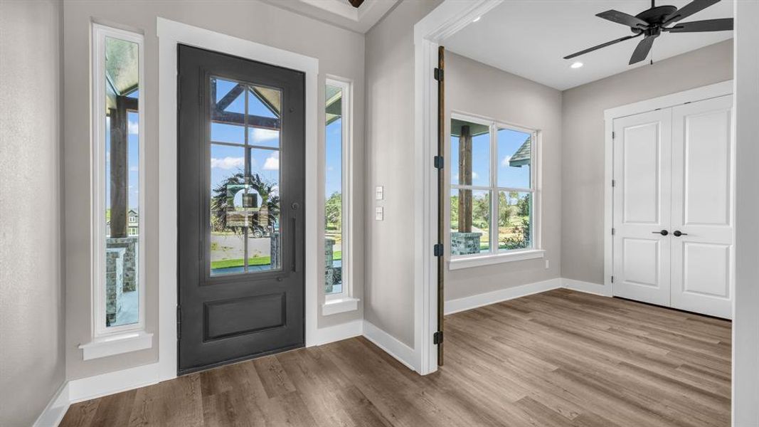 Entryway looking into bonus room/office