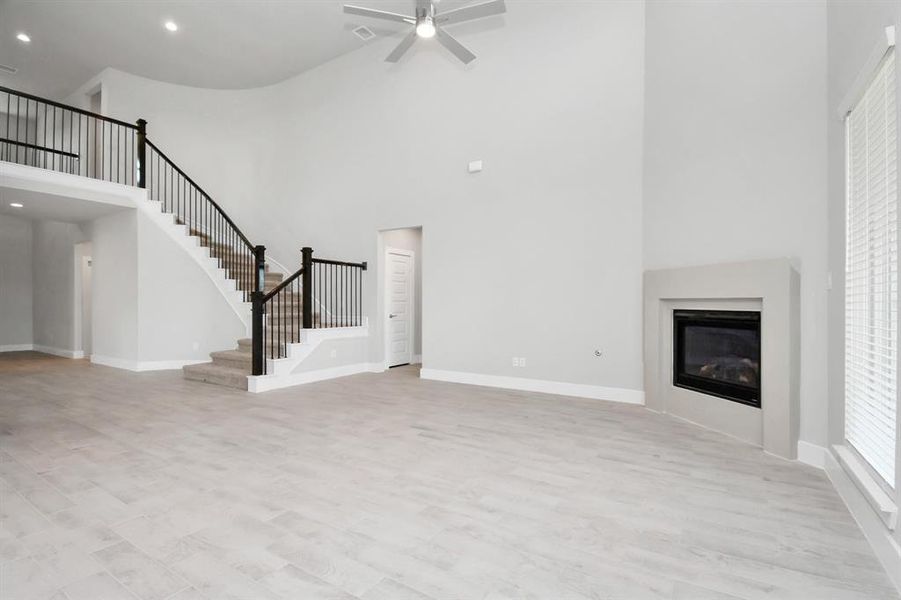 Take another glimpse into the heart of the home with this additional view of the family room—a sprawling space ready to accommodate all your gatherings.