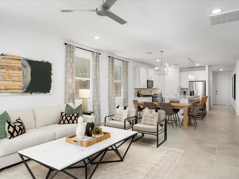 Living Area in the Jubilee Floorplan at Silva Farms