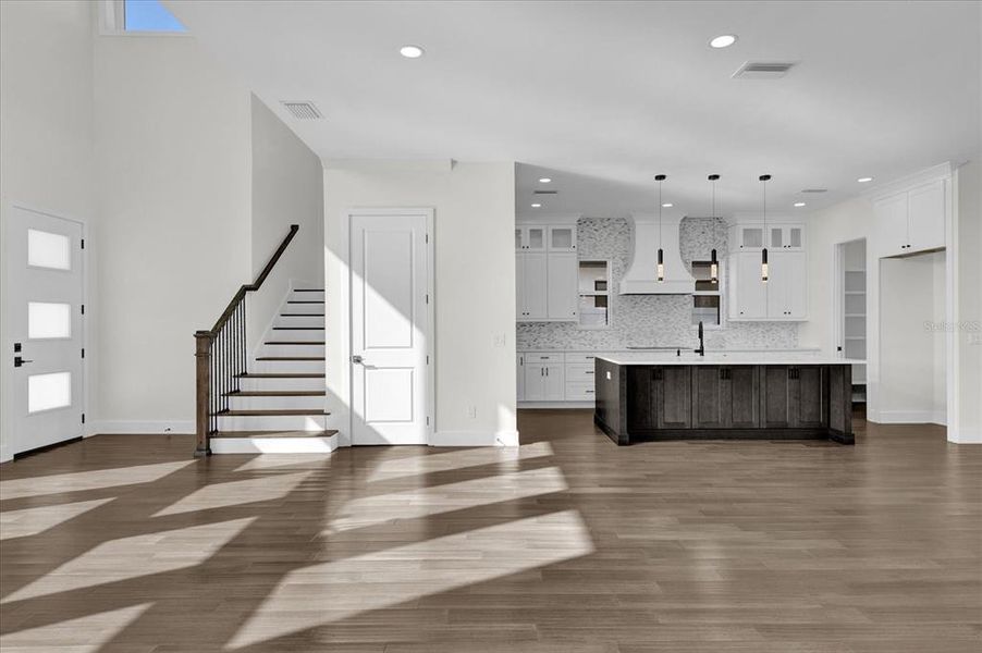 Large storage closet underneath stairs