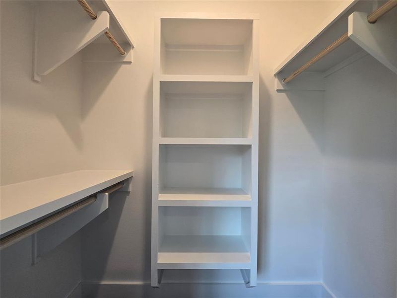 3rd bedroom closet with its storage options.