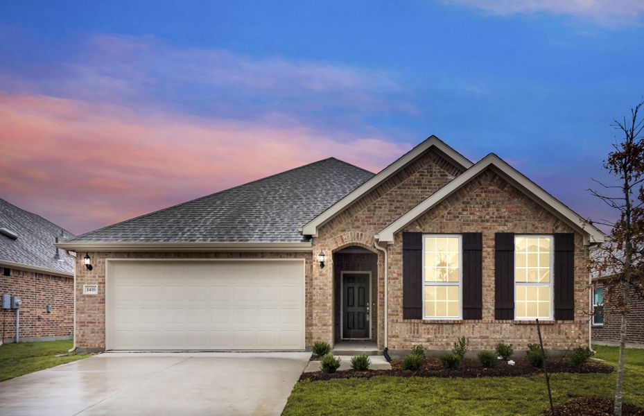 The Arlington, a one-story home with 2-car garage,