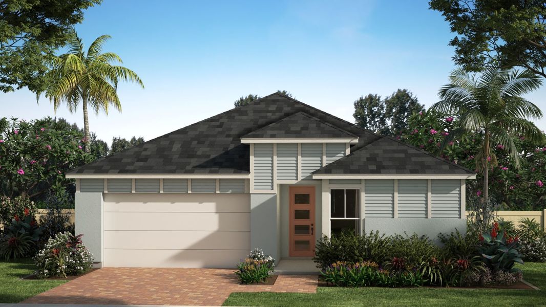West Indies Elevation | Palisade | Courtyards at Waterstone | New homes in Palm Bay, FL | Landsea Homes