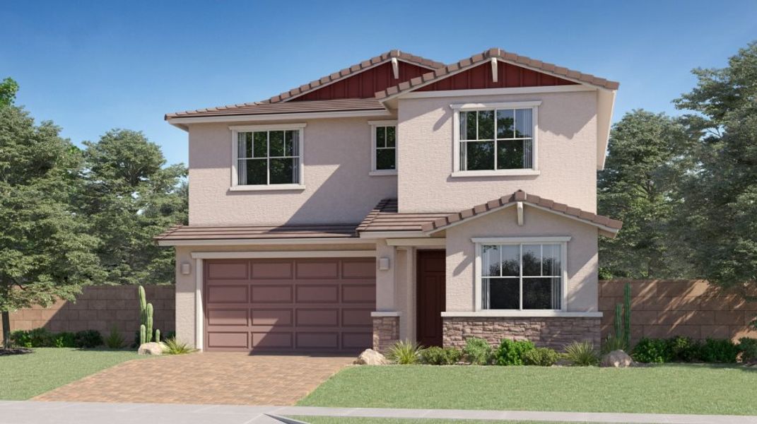 New construction Single-Family house Cottonwood Plan 3524, 15620 W. Miami Street, Goodyear, AZ 85338 - photo