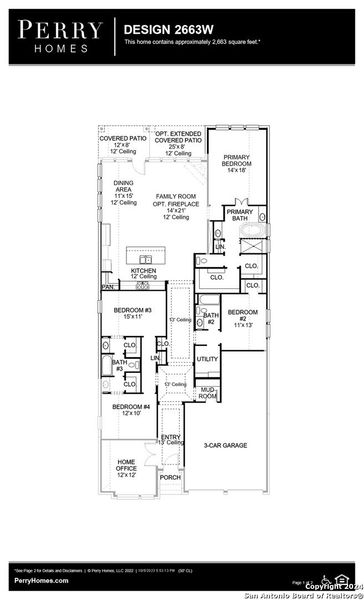 New construction Single-Family house 1820 Durham Park, Bulverde, TX 78163 Design 2663W- photo