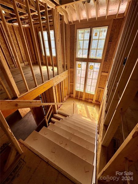 upstairs view of stairwell