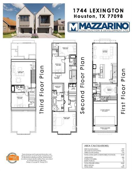 1744 Lexington floor plan. Please be aware that these plans are the property of the architect/builder that designed them and not New Leaf Real Estate LLC. Mazzarino Construction and/or 1742 Lexington Street LLC are protected from reproduction and sharing under copyright law. These drawings are for general information only. Measurements, square footages and features are for illustrative marketing purposes. All information should be independently verified. Plans are subject to change without notification.