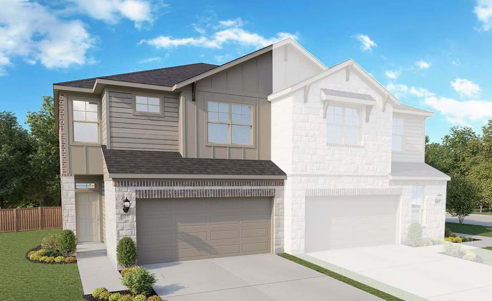 New construction Townhouse house 7100A Sparkling Light Dr, Del Valle, TX 78617 Townhome Series - Acadia E- photo