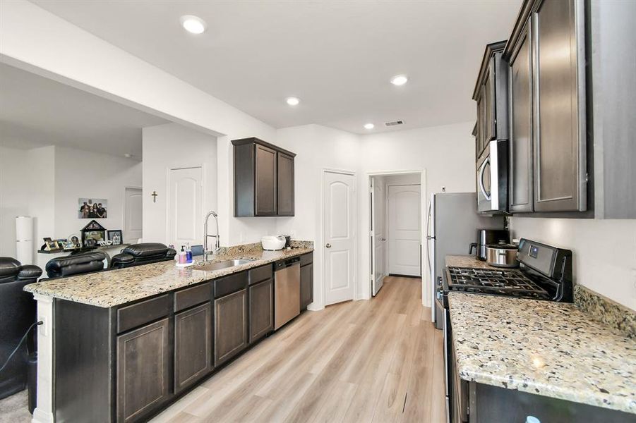 Spacious kitchen.