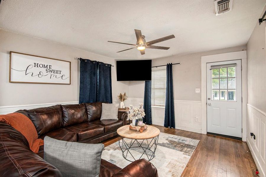 Wood floors welcome you home.