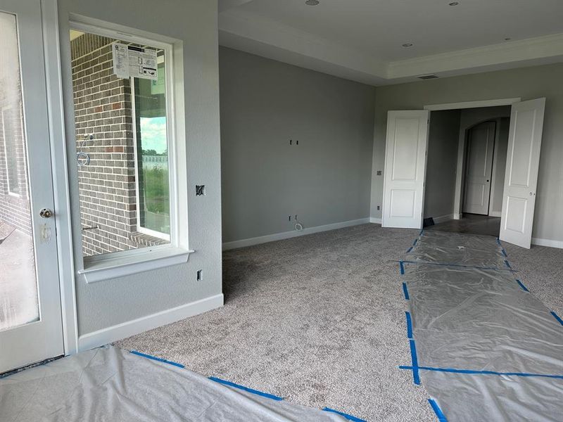 Primary bedroom with sitting area