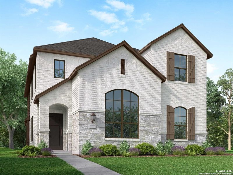 New construction Single-Family house 1843 Tornillo Trl, New Braunfels, TX 78132 Warrenton Plan- photo