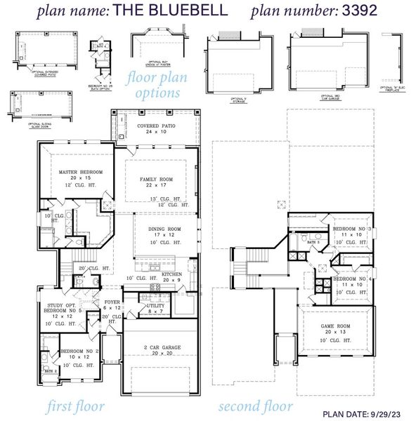 New construction Single-Family house Bluebell 3392, 15616 Sunny Day Drive, Conroe, TX 77302 - photo
