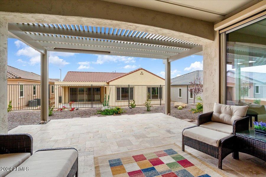 Travertine Back Patio