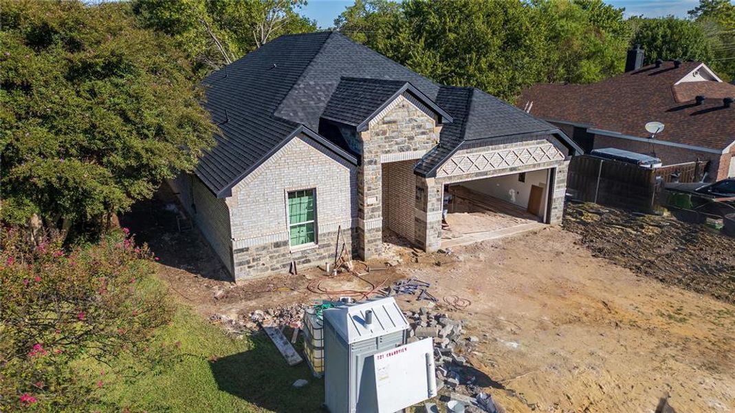 Birds eye view of property