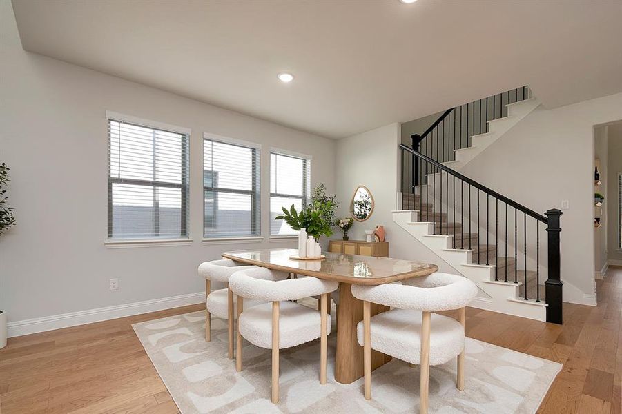 Dedicated Dining Area open to Kitchen and Living