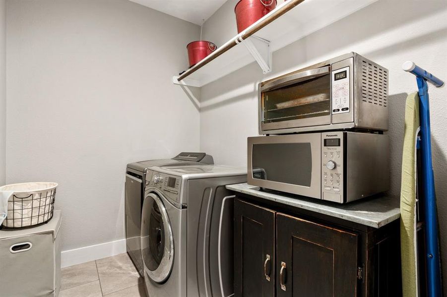 Large Separate Laundry Room with plenty of room for additional storage.
