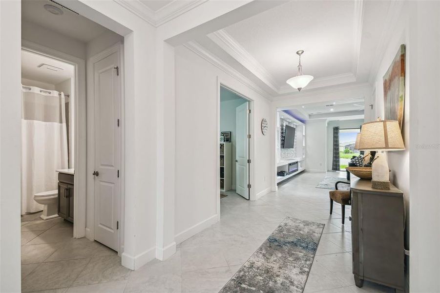 Foyer with Tray Ceiling